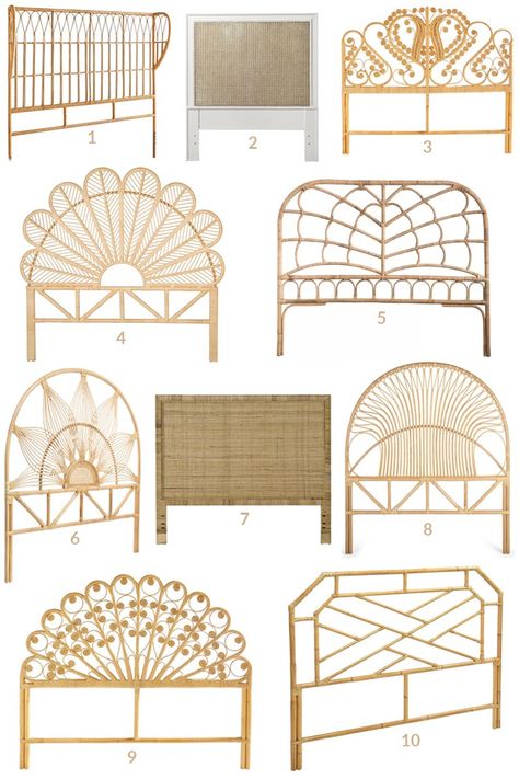 Diy Seng, Bedroom 2023, Boho Headboard, Rattan Bed, Rattan Headboard, Dekorasi Kamar Tidur, Bohemian Bedroom Decor, Coastal Bedroom, Boho Bedroom Decor