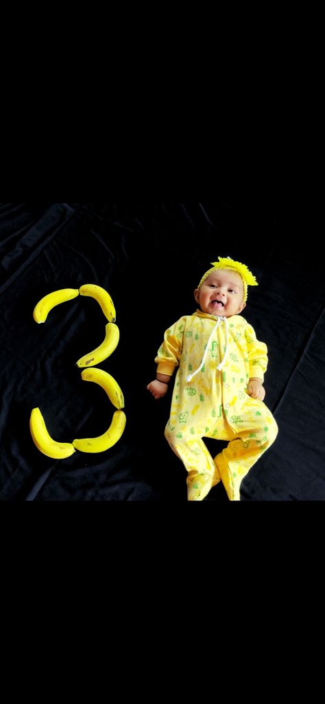 I m 3 months old3️⃣#banana 3🤪#starting to see the people n laugh😂... loves to play 3 Months Photoshoot Ideas, 3 Month Baby Photoshoot Ideas, 3 Months Old Baby Photoshoot, Banana Photoshoot, 3 Months Baby Photography Ideas, 3 Month Photoshoot Ideas, 3month Baby Photoshoot, 3 Month Baby Photoshoot, 3 Month Old Baby Pictures