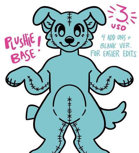 Free Fursona Base, Fursona Ref Sheet Base, Fursona Base, Free To Use Base Drawing, Art Bases, Drawing Bases, Free Procreate, Procreate Brushes Free, Concept Art Drawing