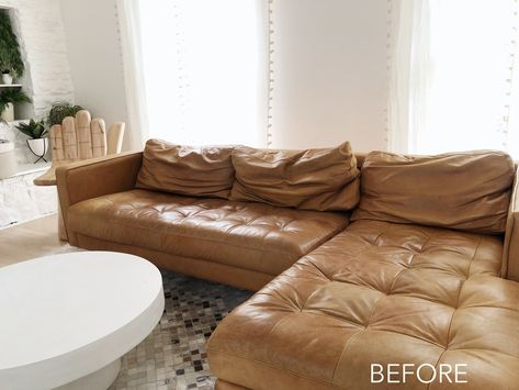 Article Sven Review (And How I Restuffed our Cushions) - A Beautiful Mess Best Sofa Designs, Timber Sofa, Article Couch, Leather Sectional Living Room, Sectional Living Room Decor, Article Sofa, Sofa Design Living Rooms, Sven Sofa, Family Dysfunction