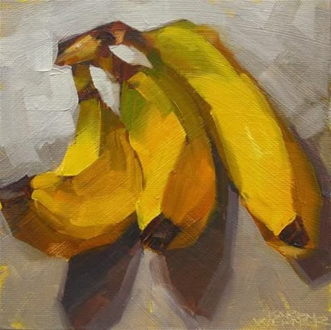 Daily Paintworks - "Nanners" - Original Fine Art for Sale - © Karen Werner Banana Still Life, Banana Painting, Afrique Art, Still Life Oil Painting, Fruit Painting, Paintings Art, Daily Painting, Contemporary Abstract Art, Painting Still Life