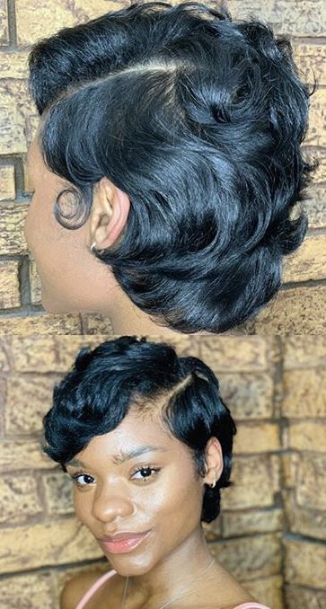 Shirt Bobs For Black Women, Medium Crop Hairstyles For Women, Blowout Styles For Short Natural Hair, Relaxed Hair Short Bob, Simple Short Hairstyles For Black Women, Short Weave Bobs Black Women, Extra Short Bob For Black Women, Growing Out A Pixie Black Women, Long Pixie Hairstyles Black Women