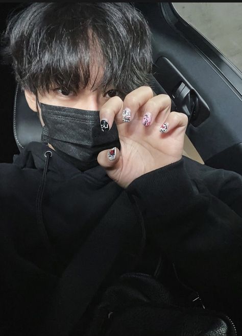 Kim Woosung, Idol Nails, Mens Nails, J Star, Woo Sung, Rose Icon, The Rose, Black Rose, Community Wall