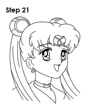 How to Draw Sailor Moon Step 21 Draw Sailor Moon, Serena Sailor Moon, Sailor Moon Coloring, Moon Makeup, Sailor Moon Quotes, Sailor Moon Coloring Pages, Sailor Moon Cat, Sailor Moon Outfit, Moon Coloring Pages