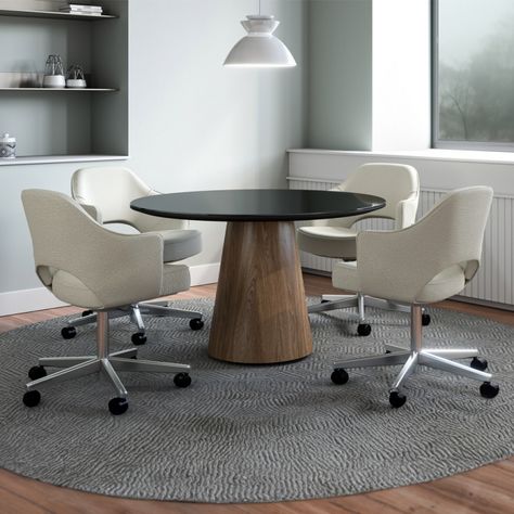 Circular Office Table, Round Conference Table Meeting Rooms, Cozy Conference Room Design, Round Table Meeting Room, Meeting Room Round Table, Round Meeting Table Office, Office Round Table, Round Table Office, Round Office Table