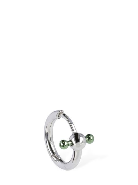 Find Eera 18kt Gold Mini Piercing on Editorialist. 18kt White gold and color-varnished white gold: 2.3gr. Logo detail. Post back closure Streetwear Men, Jewelry Fashion Trends, White Earrings, Smokey Quartz, Jewelry Inspo, Accessories Necklace, Bling Bling, Designer Earrings, Jewelry Ideas