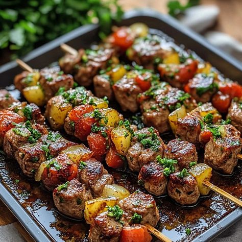 #ChurrascoSkewers #BrazilianBBQ #GrilledMeat #Chimichurri #StreetFood Brazilian Bbq, Clean Meal Prep, Meal Prep Clean Eating, Chimichurri Sauce, Grilled Meat, Skewers, Thanksgiving Recipes, Street Food, Meal Prep