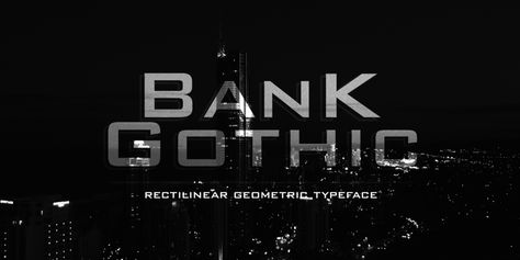 geometric « MyFonts Bank Gothic Font, Condensed Font, Geometric Font, Light Font, Gothic Font, Logo Font, Gothic Fonts, Free Script Fonts, Favorite Fonts