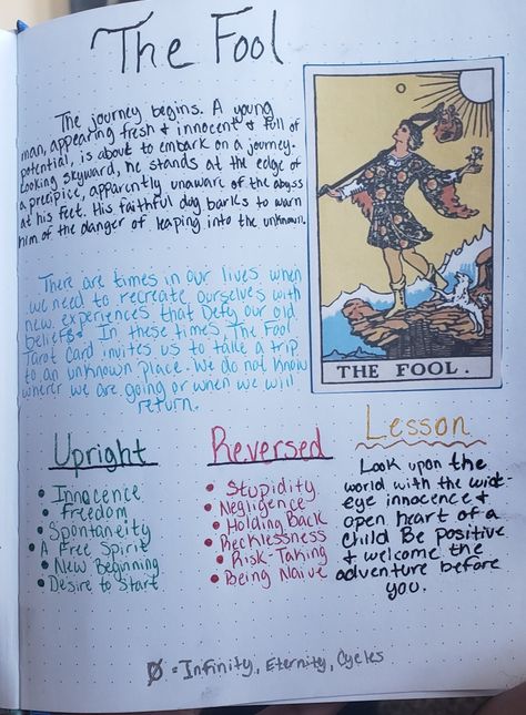 Tarot Learning Journal, Tarot Cards Journal, Tarot How To Start, Tarot Card Notes, Making Tarot Cards, How To Learn Tarot Cards, How To Learn Tarot, Tarot Card Journal Ideas, Tarot Study Journal