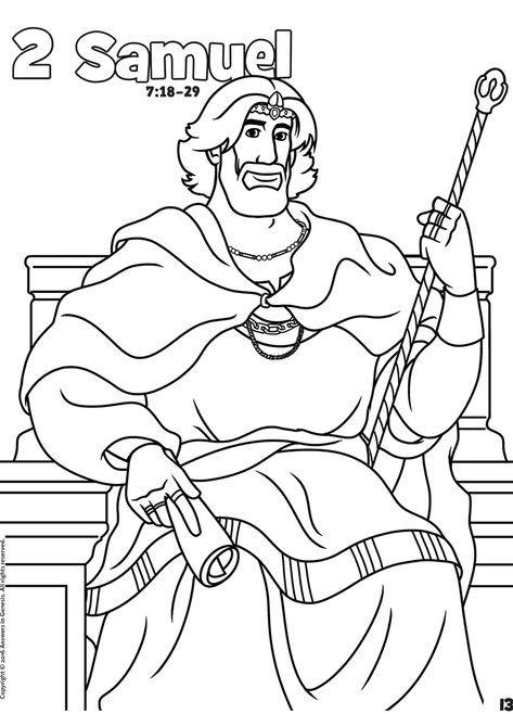 2 Samuel: Books of the Bible Coloring (Kids Coloring Activity) | Kids Answers Children Ministry, Sunday School Coloring Pages, Bible Mapping, Bible Prints, Abc Coloring, 2 Samuel, Bible Coloring Pages, Bible Characters, Church Crafts