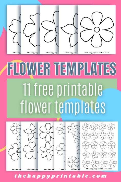 Free paper flower templates