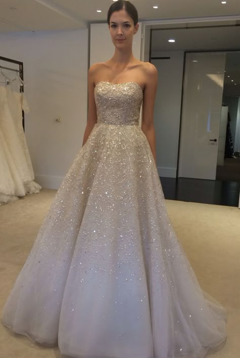 White Shimmer Wedding Dress, Shimmer Wedding Gown, Shimmer Wedding Dress, Wedding Dress Sparkle, Wedding Dresses Sparkly, Lazaro Wedding Dress, Princess Wedding Gown, 2015 Wedding, Wedding Dresses Cinderella