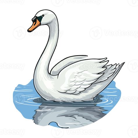 Swan Swimming, Free Png, Machine Embroidery, Embroidery Designs, Royalty, Royalty Free, Swimming, Clip Art, Lake