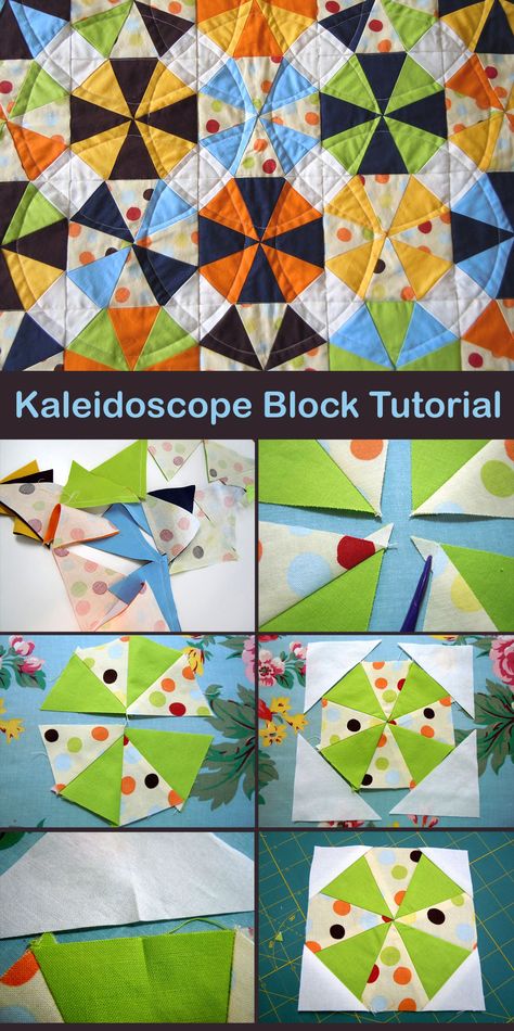 Kaleidoscope Quilt Blocks Tutorial Quilting A Kaleidoscope Quilt, Kaleidoscope Quilt Tutorial Free Pattern, Kaleidoscope Quilt Pattern Free, Kaleidoscope Quilt Pattern, Kaleidoscope Quilt Block, Kaleidoscope Quilts, Box Bag Tutorial, Visual Learner, Cathedral Window Quilts