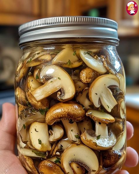 Pickled Mushrooms Recipe, Health Chicken Recipes, Pickled Mushrooms, Steak And Mashed Potatoes, White Button Mushrooms, Mushrooms And Onions, Parmesan Cream Sauce, Martha Stewart Recipes, Garlic Cream Sauce