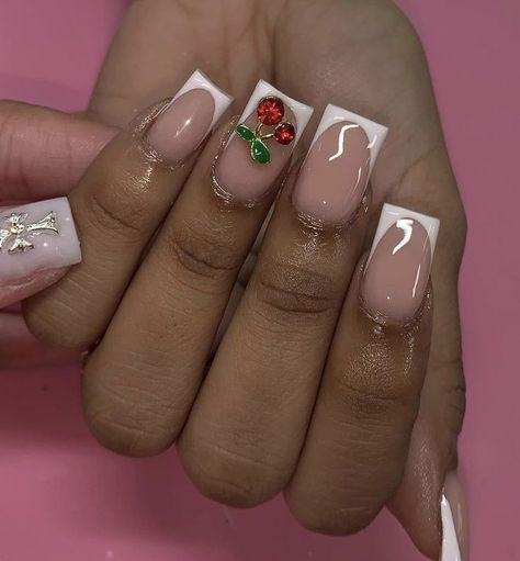 Nails Size, Cute Short Nails, Drip Nails, Work Nails, French Tip Acrylic Nails, Short Square Acrylic Nails, Short Acrylic, Long Acrylic, Bling Acrylic Nails