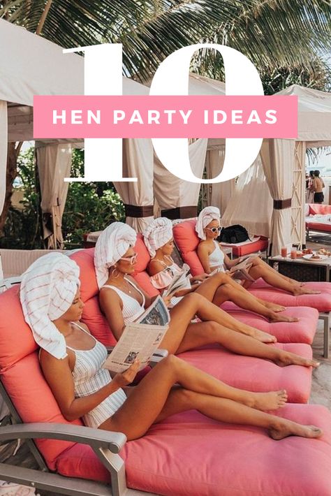 Top 10 Best Hen Party Ideas Hens Party Outfit Ideas, Dubai Hen Party, Aesthetic Hens Party, Hen Party Inspiration, Hen Party Destinations, Classy Hens Night, Ideas For Hens Party, Hen Do Destinations, Bachelorette Event Ideas