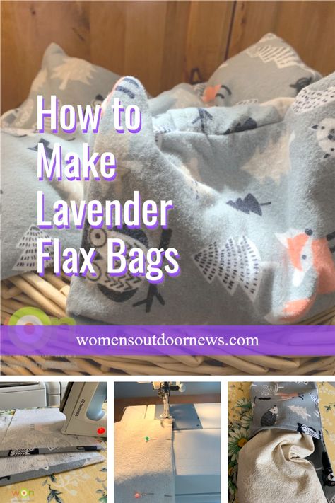 Babbs details how she makes lavender flax seed bags, which make perfect gifts for any occasion. Diy Flax Seed Heating Pad, Diy Rice Heating Pad, Flax Seed Heating Pad, Flax Bag, Esential Oils, Rice Heating Pads, Rice Pack, Quarter Inch Seam, Corn Bags