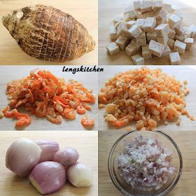 Kitchen Chaos: Steamed Yam Cake 芋头糕 Yam Cake Recipe, Ono Kine Recipes, Yam Cake, Shallot Recipes, Traditional Chinese Food, Ny Food, Sweet Soup, Asian Desserts, Chinese Dishes