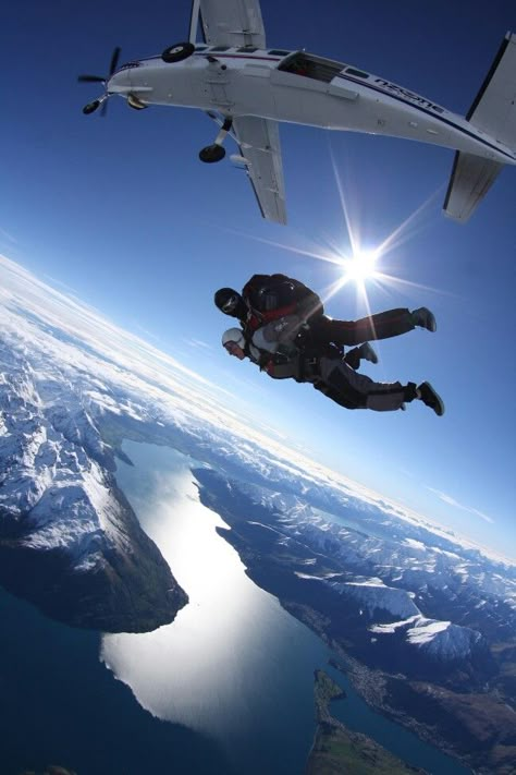 My dream Skydiving Aesthetic, Queenstown Nz, Base Jump, Lake Wakatipu, Sky Diving, Hang Gliding, Outdoors Tattoo, Bungee Jumping, Vision Board Inspiration