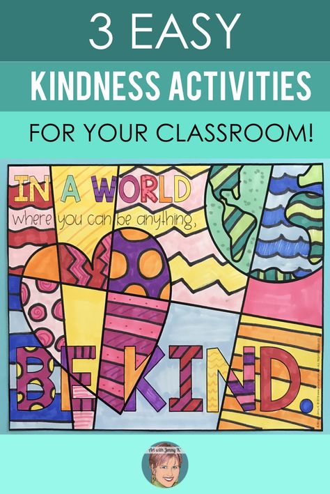 3 Easy Kindness Activities for Your Classroom! Kindness Lessons, Art With Jenny K, Teaching Kindness, Kindness Projects, Kindness Challenge, Elementary School Library, Kindness Activities, World Kindness Day, Elementary School Counseling