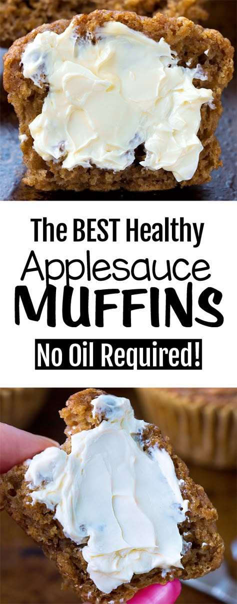 Super Healthy Applesauce Muffin Recipe Applesauce Healthy, Vegan Applesauce Muffins, Vegan Applesauce, Healthy Applesauce, Clean Eating Muffins, Applesauce Muffin Recipe, Muffins Homemade, Brownie Ideas, Winter Snack