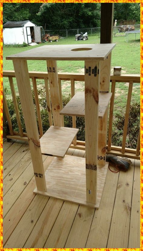 Outdoor Cat Tree, Diy Cat Tower, Cat Tree Plans, Katt Diy, Katt Grejer, Cat Patio, Cat Tree House, Diy Cat Tree, Cat House Diy