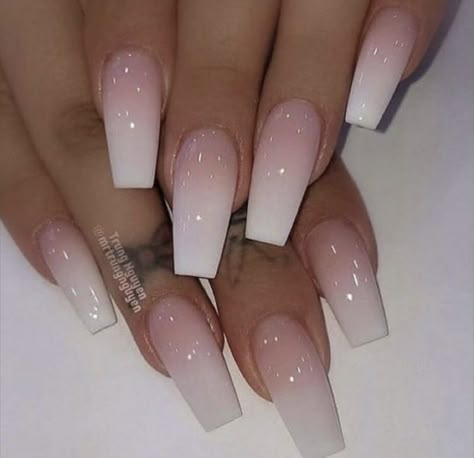 Pink Nail Design Ideas, Long Nail Ideas, Pink Coffin Nails, Pink Nail Design, Classy Almond Nails, Nails Charms, Coffin Nails Ombre, White Coffin Nails, Ombre Acrylic