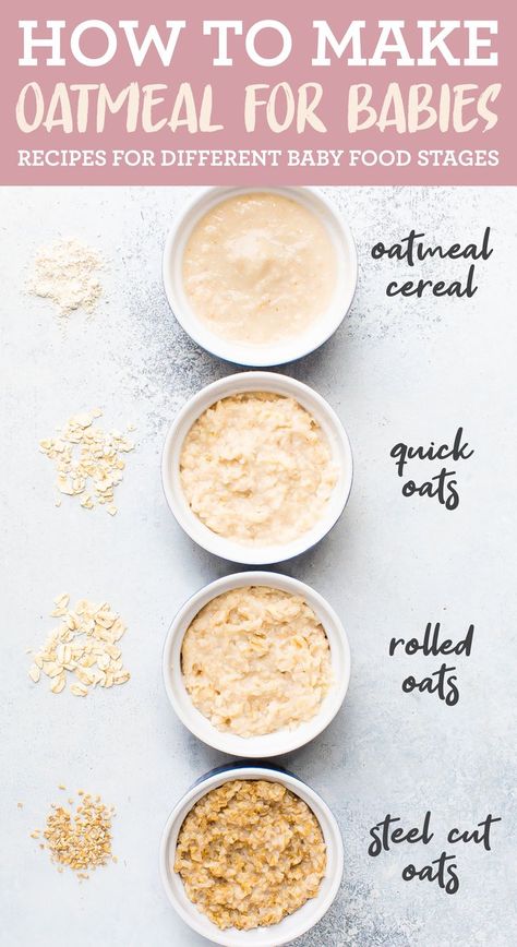 Oatmeal For Babies, Baby Oatmeal Cereal, Baby Oatmeal, Oatmeal Cereal, Make Oatmeal, Eating Bird Food, Homemade Oatmeal, Healthy Food Menu, Baby Cereal