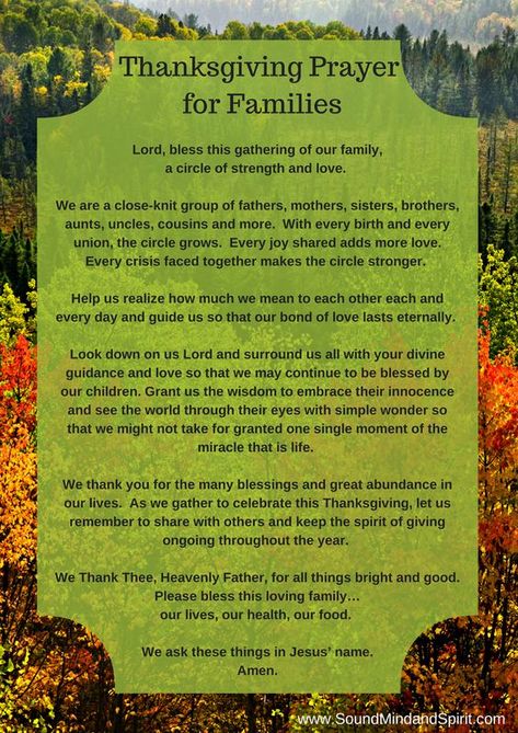 This Thanksgiving, consider the following prayers to help open up your meal with family and friends. Thanksgiving prayers can sound like pretty much anything you want, of course! However, if you are looking for some guidance, I wanted to share with you the Thanksgiving prayers I found online. Each have their own sound that you could repeat verbatim or alter as needed. Church has become such a priority for my... Prayers For Thanksgiving, Thanksgiving Dinner Prayer, Thanksgiving Prayers For Family, Prayers Of Thanksgiving, Holiday Prayers, Prayer Of Thanksgiving, Thanksgiving Thoughts, Thanksgiving Blessing, Prayer Family