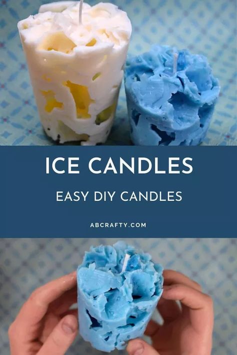 Ice Candles Diy, Ice Candles, Candle Making For Beginners, Ice Candle, Diy Candles Easy, Diy Candles Homemade, Candle Crafts, Making Candle, Homemade Scented Candles