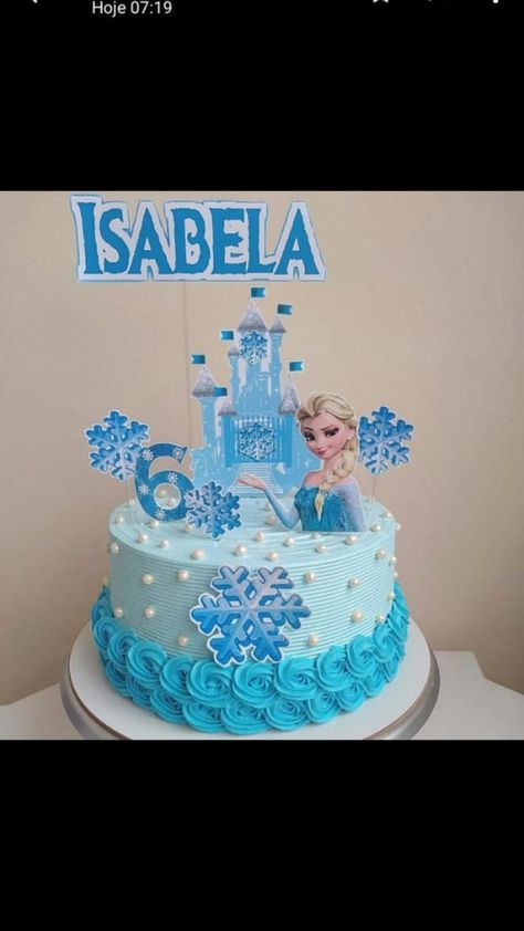 Simple Frozen Birthday Cake, Elsa Cake Ideas, Frozen Cake Designs, Frozen Doll Cake, Frozen Elsa Cake Topper, Topper Frozen, Elsa Birthday Cake, Elsa Cake Toppers, Frozen Birthday Party Cake