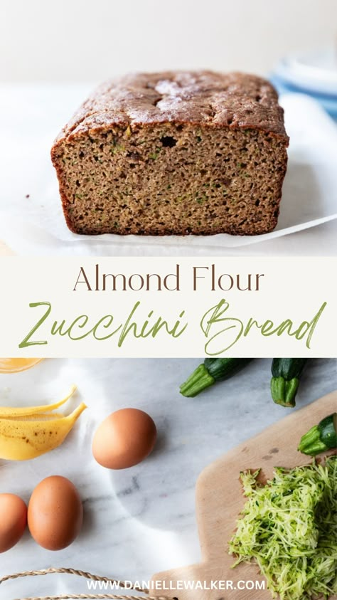 A revamp of one of my most popular early recipes, this Almond Flour Zucchini Bread is a paleo, gluten and grain-free treat! Almond Flour Zucchini Bread, Zucchini Bread Gluten Free, Danielle Walker Recipes, Gut Friendly Meals, Eoe Diet, Paleo Zucchini Bread, Balanced Dinner Ideas, Beat The Bloat, Danielle Walker