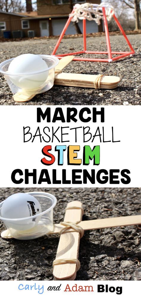 March Madness Stem, March Stem Challenges, Basketball Stem, March Madness Activities, March Stem, March Madness Basketball, Summer Stem, Basketball Goal, Steam Ideas