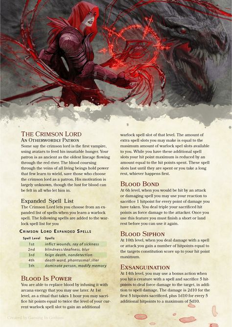 Warlock Homebrew, Dhampir Dnd, Dnd Warlock, Warlock Spells, Dnd Subclasses, Homebrew Classes, Warlock Dnd, Character Classes, Guerriero Samurai