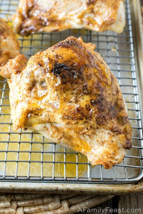 Roasted Bone-In Chicken Breasts - A Family Feast® Chicken Breast In Oven, Baked Split Chicken Breast, Split Breast Chicken Recipes, Baked Bone In Chicken, Bone In Chicken Breast, Chicken Breast Oven, Split Chicken Breast, Braised Chicken Breast, Chicken Breast Crockpot Recipes