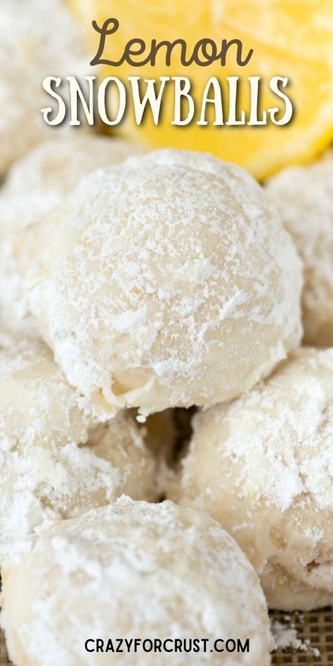 Lemon Snowball Cookies, Wedding Cookies Recipe, Peppermint Chocolate Chip Cookies, Snowballs Recipe, Tea Cake Cookies, Meltaway Cookies, Snowball Cookie Recipe, Lemon Treats, Lemon Cookies Recipes