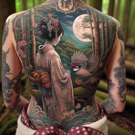 Japanese Leg Tattoo, Geisha Tattoo Design, Fox Tattoo Design, Panda Tattoo, Geisha Tattoo, Beautiful Tattoos For Women, Pretty Hand Tattoos, Japan Tattoo Design, Floral Tattoo Sleeve