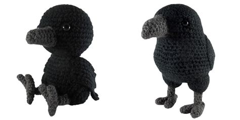 Raven Pattern, Dragon Craft, Crochet Bird Patterns, Crochet Hippo, Crochet Cocoon, Cute Diy Projects, Crochet Animal Amigurumi, Dragon Crafts, Crochet Birds