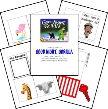 Goodnight Gorilla Lesson Plan Lapbook Printables Goodnight Gorilla Activities, The Very Hungry Caterpillar Printables, Good Night Gorilla, Very Hungry Caterpillar Printables, Goodnight Gorilla, Study Lesson, Preschool Program, Zoo Activities, Literature Activities