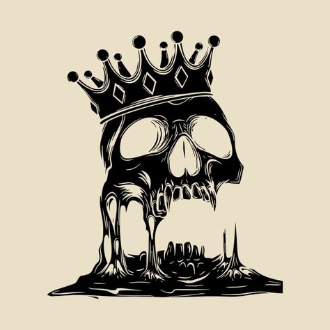 Check out this awesome 'Skull+Crown' design on @TeePublic! Skull Crown Tattoo Design, Cool Skull Drawings Sketches, Skeleton With Crown, Skull With A Crown, Skull And Crown, Skull Drawing Sketches, Friends Tattoos, Cool Skull Drawings, Mouth Tattoo