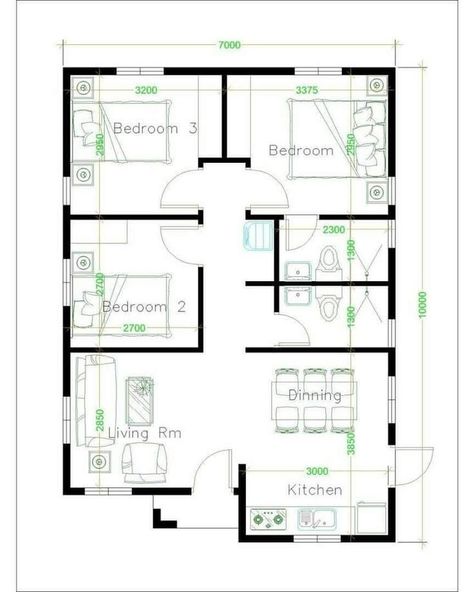 https://www.fiverr.com/s2/78a914b9e1 House Plan Ideas, Relationships Advice, Three Bedroom House Plan, Unique House Plans, Bungalow Floor Plans, Little House Plans, Small House Floor Plans, House Floor Design, Building Plans House