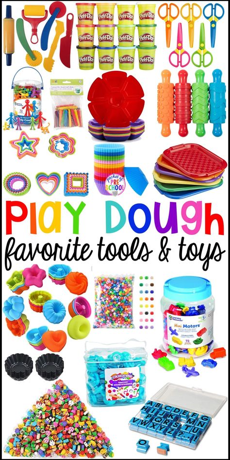 Play Dough Toys, Play Doh Center, Playdough Center Preschool, Play Dough Storage Ideas, Playdough Storage, Play Dough Storage, Play Dough Activities, Playdough Station, Play Dough Center