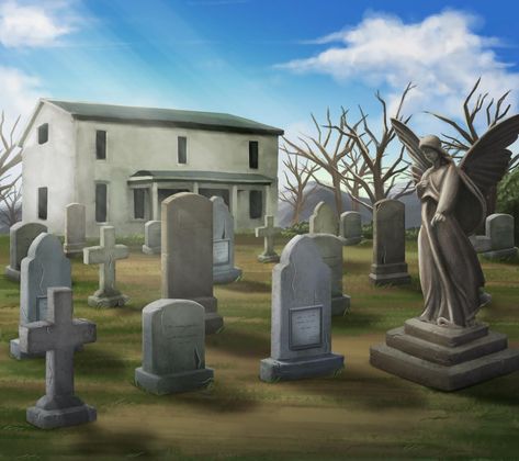 Anime Group Of Friends, Graveyard Background, Haunted Graveyard, North American Animals, Anime House, Episode Interactive Backgrounds, Episode Backgrounds, Halloween Photography, Cemetery Art