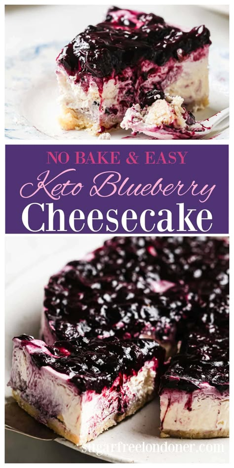 Keto Blueberry Cheesecake (No Bake) Keto Blueberry Cheesecake, Blueberry Cheesecake Recipe, Healthy Low Fat Recipes, Keto Blueberry, Low Fat Low Carb, Low Carb Low Fat Recipes, Postre Keto, Low Carb Cheesecake, No Carb Recipes