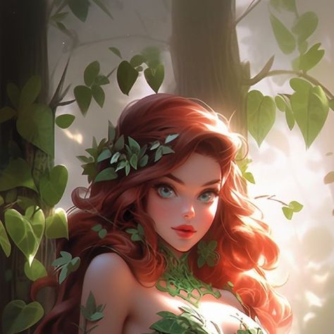 Dreaming.Maiden on Instagram: "Day 14. DC COMICS - Poison Ivy. . Challenge by: @nickocreates.ai . #conceptember2023 #midjourney #midjourneyart #midjourneyai #midjourneyartwork #midjourneyaiart #aigenerated #aigeneratedart #poisonivy" Poison Ivy Comic, Dc Poison Ivy, Pamela Isley, Poison Ivy Dc Comics, Dc Comics Girls, Harley Quinn Drawing, Dc Comics Wallpaper, Gotham Girls, Arte Dc Comics