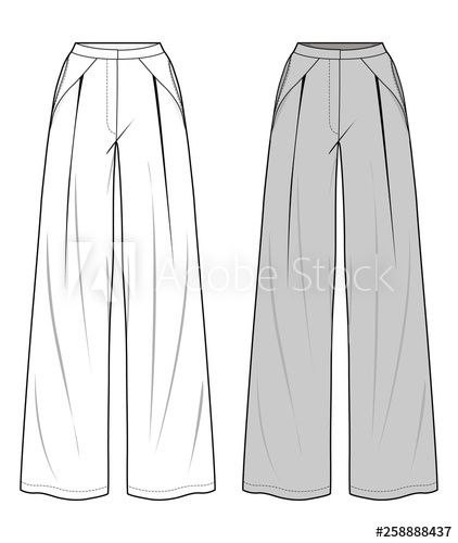 PANTS fashion flat sketch template - Buy this stock vector and explore similar vectors at Adobe Stock | Adobe Stock Technical Flats, Flat Drawings, Drawing Template, Fashion Drawing Sketches, Clothing Sketches, Dress Design Drawing, Fashion Design Sketchbook, Flat Sketches, Diy Vetement