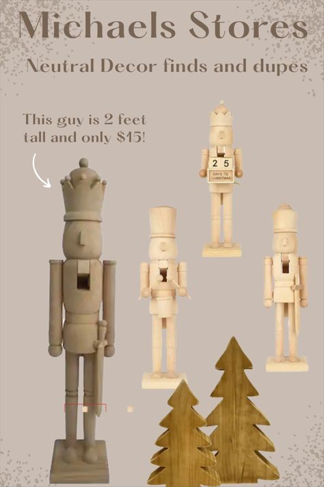 Nutcracker Soldier, Michael Store, Neutral Decor, Wooden Diy, Nutcracker, Pottery Barn, Wood Diy, Soldier, Wood