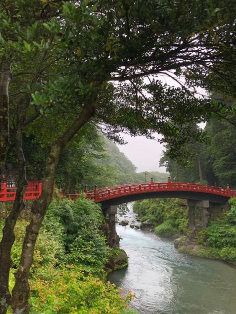 Asian Bridge Minecraft, Japanese Forest Aesthetic, Irl Banners, Japanese Bridge Minecraft, Japan Village, Kakariko Village, Architecture References, Aesthetic Village, Neighbour Totoro