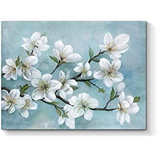 Cherry Blossom Branch Painting, Canvas For Office, Branch Painting, Van Gogh Wall Art, White Blossom, Blossom Branch, Picture Wall Art, Flower Canvas Wall Art, Cherry Blossom Branch